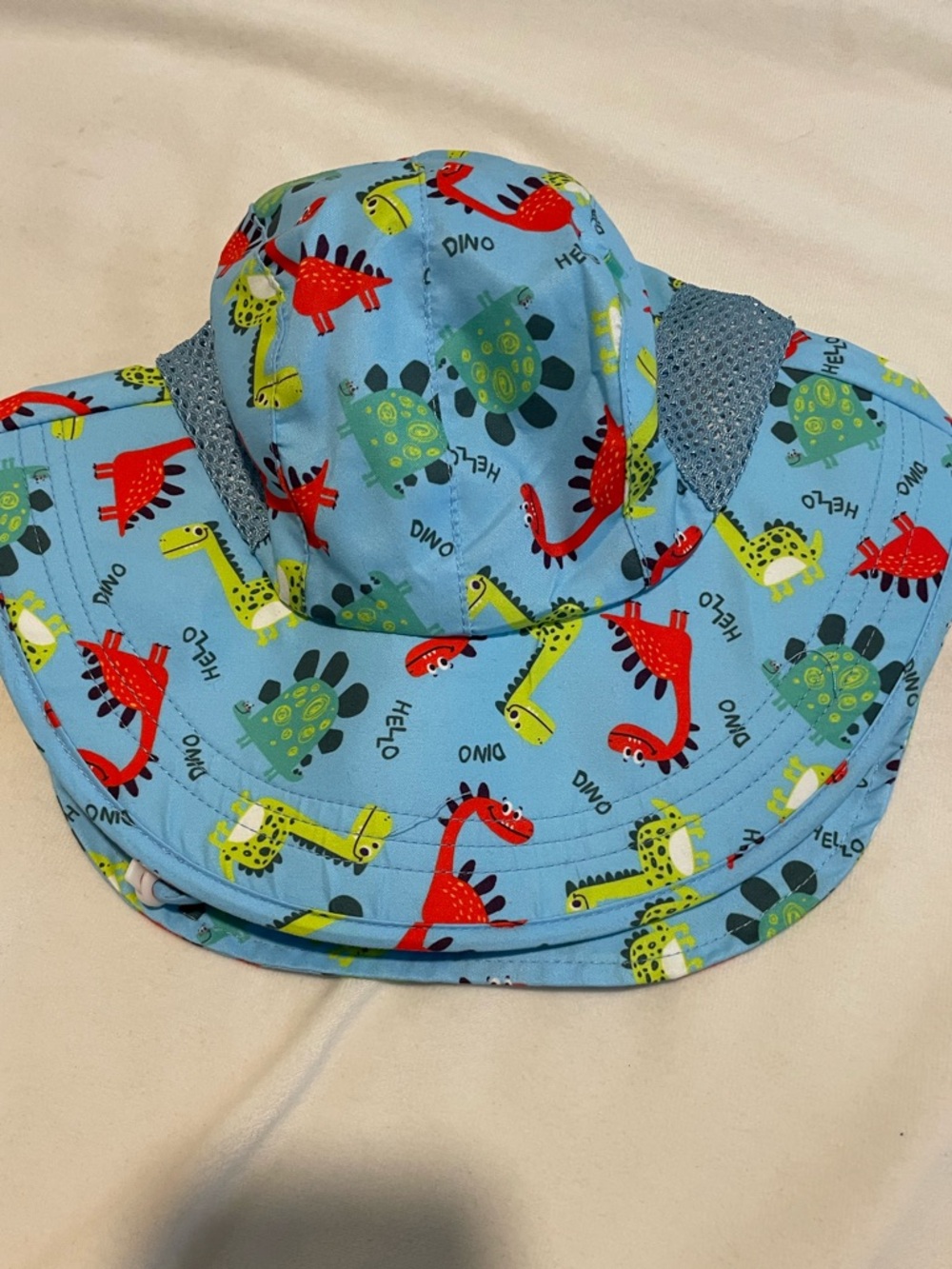 Kids Dino Print Sun Hat - Blue